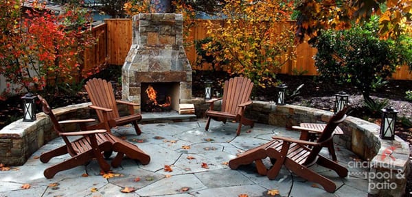 patio furniture in fall