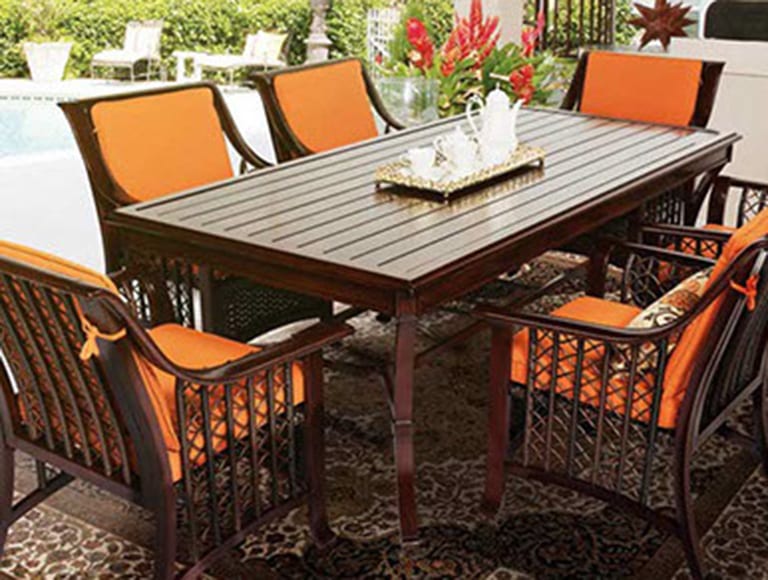 orange patio furniture